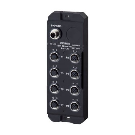 Omron NXR-ID166C-IL2 NXRID166CIL2 OMRON NXR Series IO-Hub IP67, 16 input, 8x M12 connectors